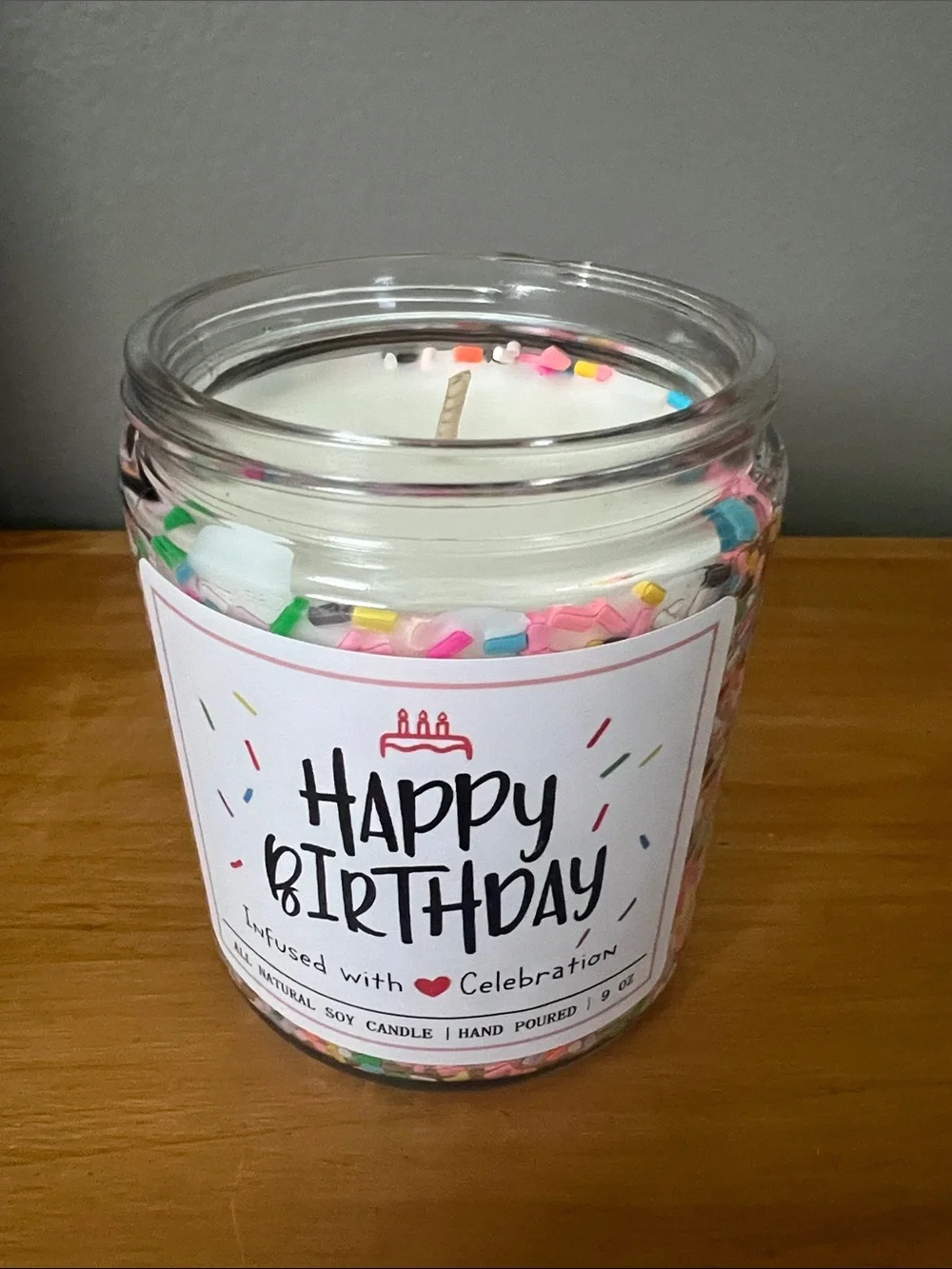 NWT | Birthday Candle | Scented Soy Candle - White
